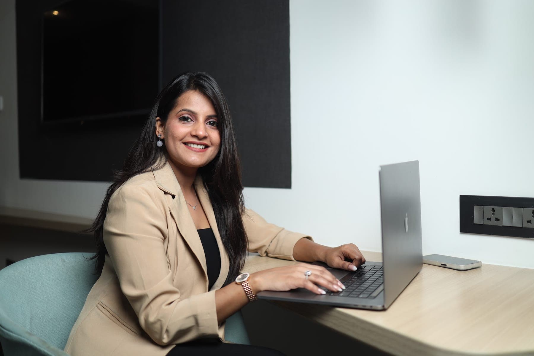 Tripti Sharma at her desk