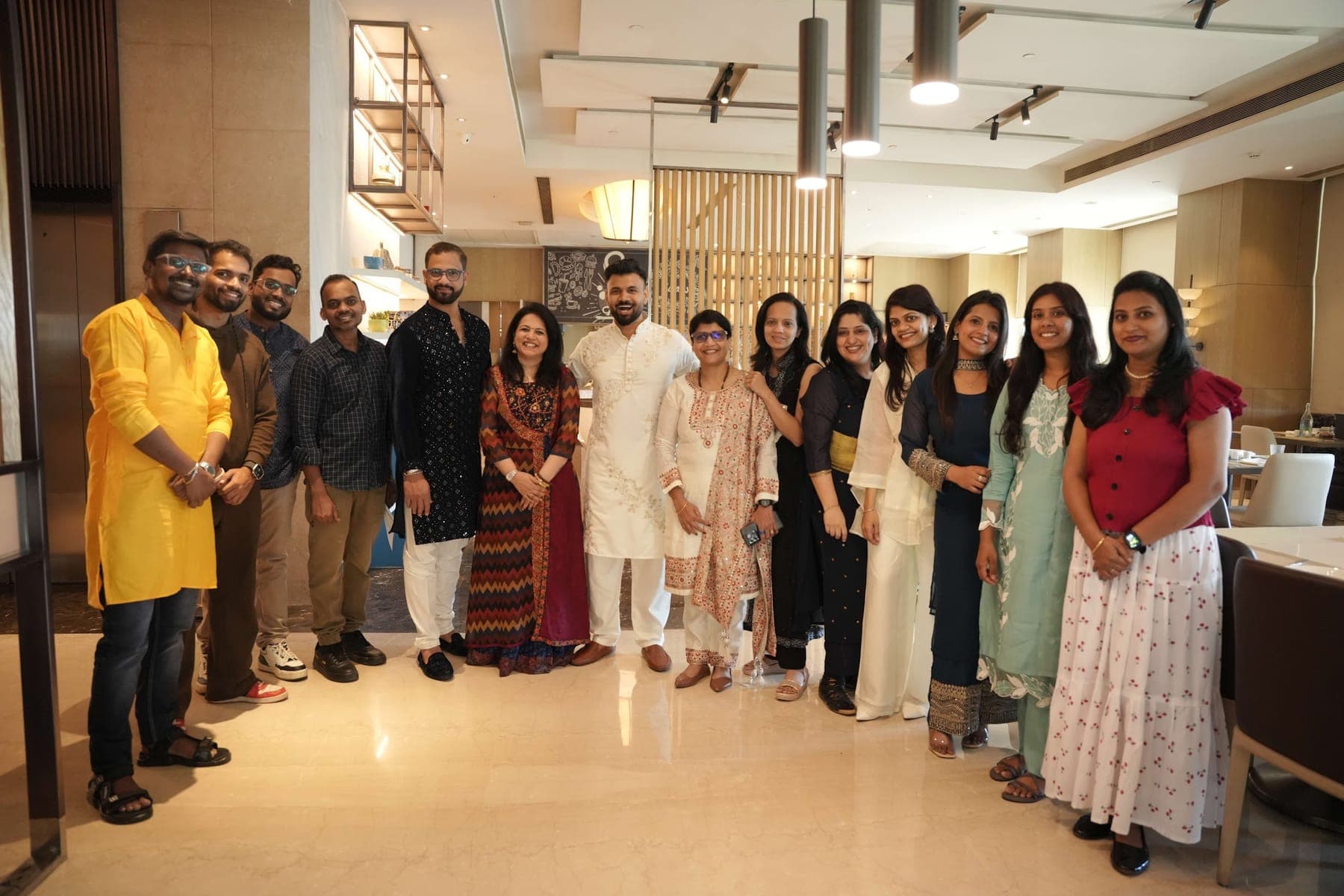Tripti with a corporate team