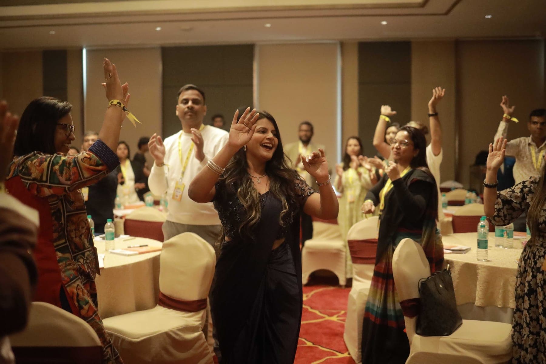 Participants energised during a workshop